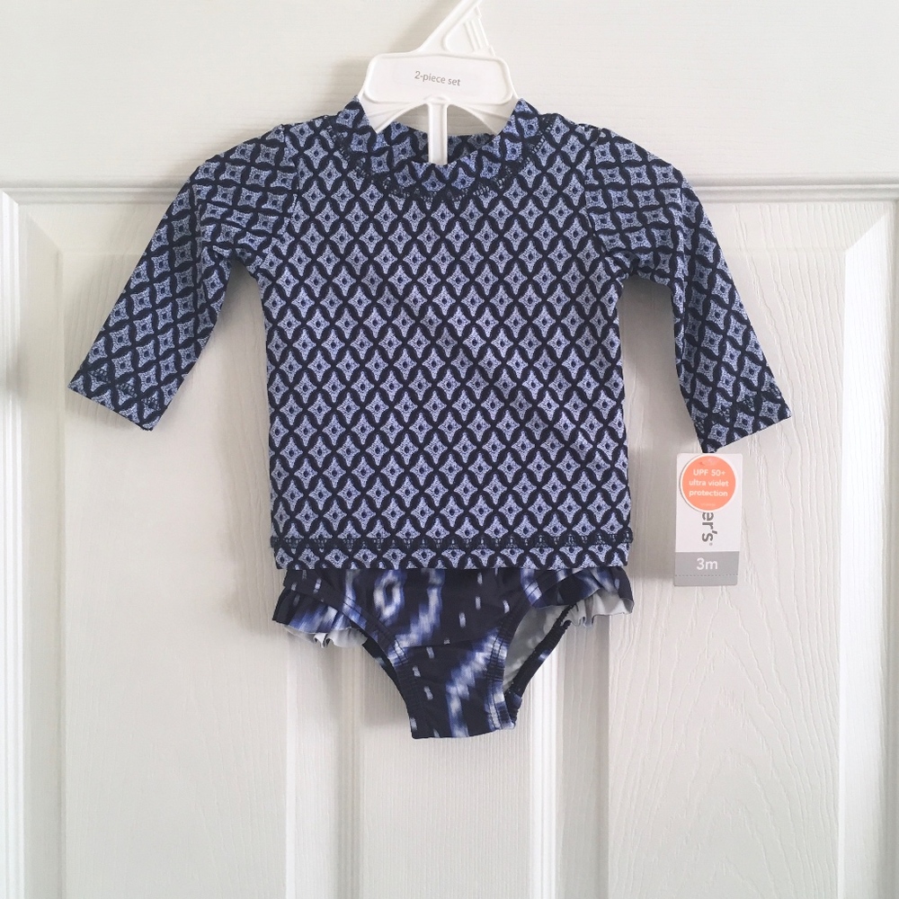 Carter's Long Sleeve 2pc Rashguard Swimsuit